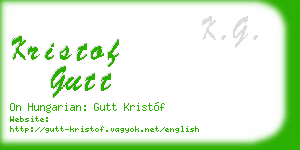 kristof gutt business card